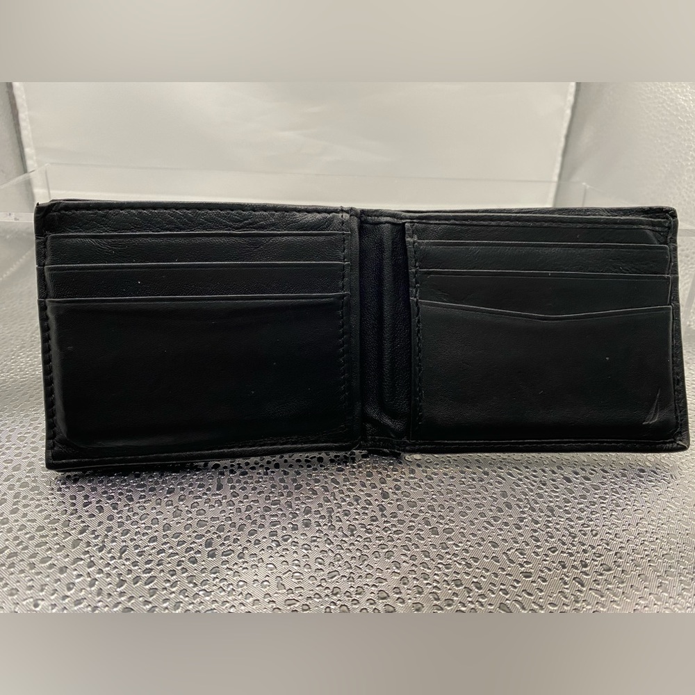 “Nautica” Men’s Tri-Fold Black Leather Wallet - Picture 6 of 6